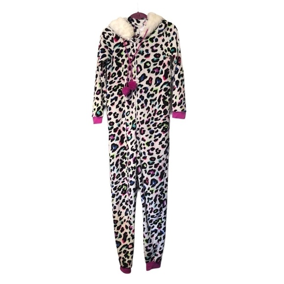 One piece fleece pajamas size M - Picture 1 of 8